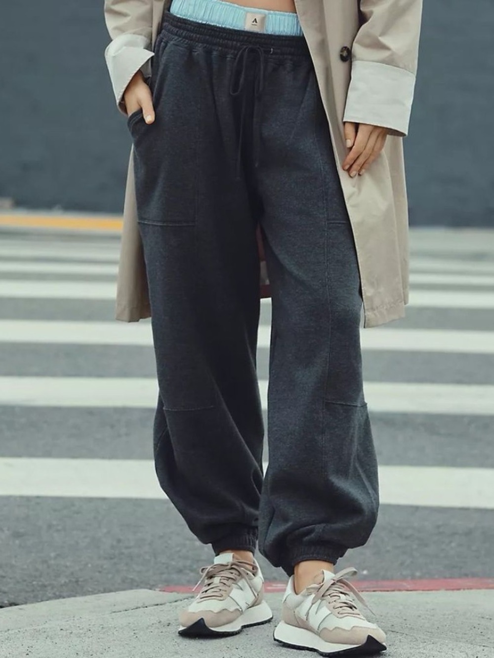 Daily Practice Anthropologie Grey Zola jogger sweatpants